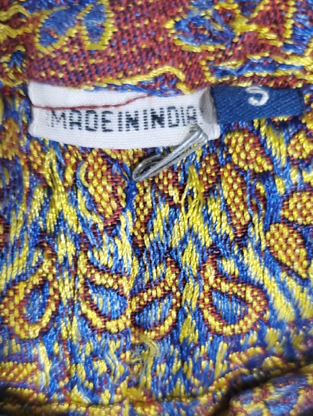 Boho Floral Border Chinos in Yellow & Brown - Picture 15 of 16